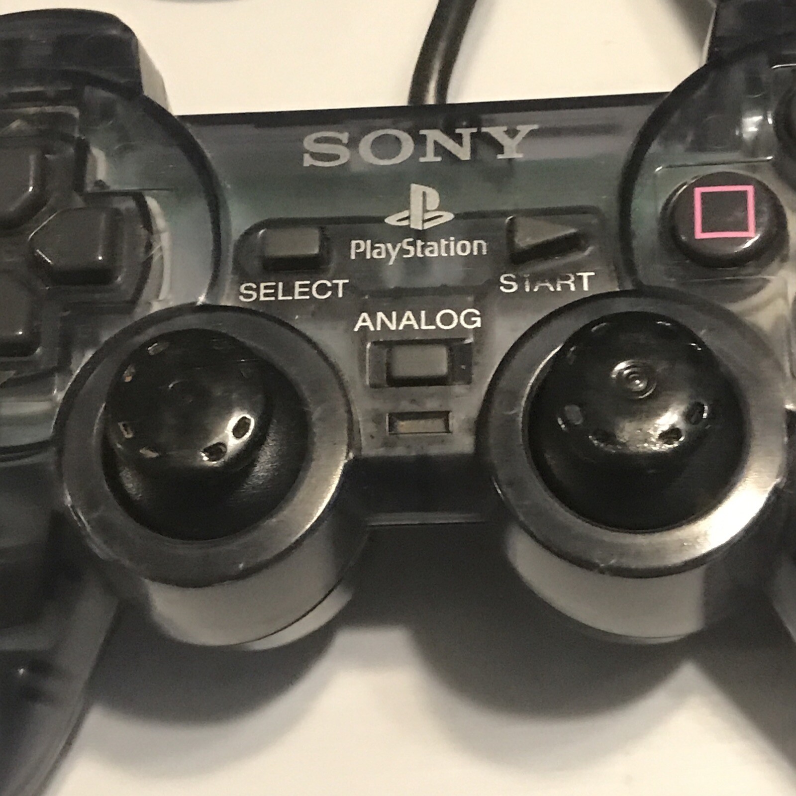 PlayStation PS2 Controller Official OEM DualShock Clear Smoke Gray Lot Of 2.