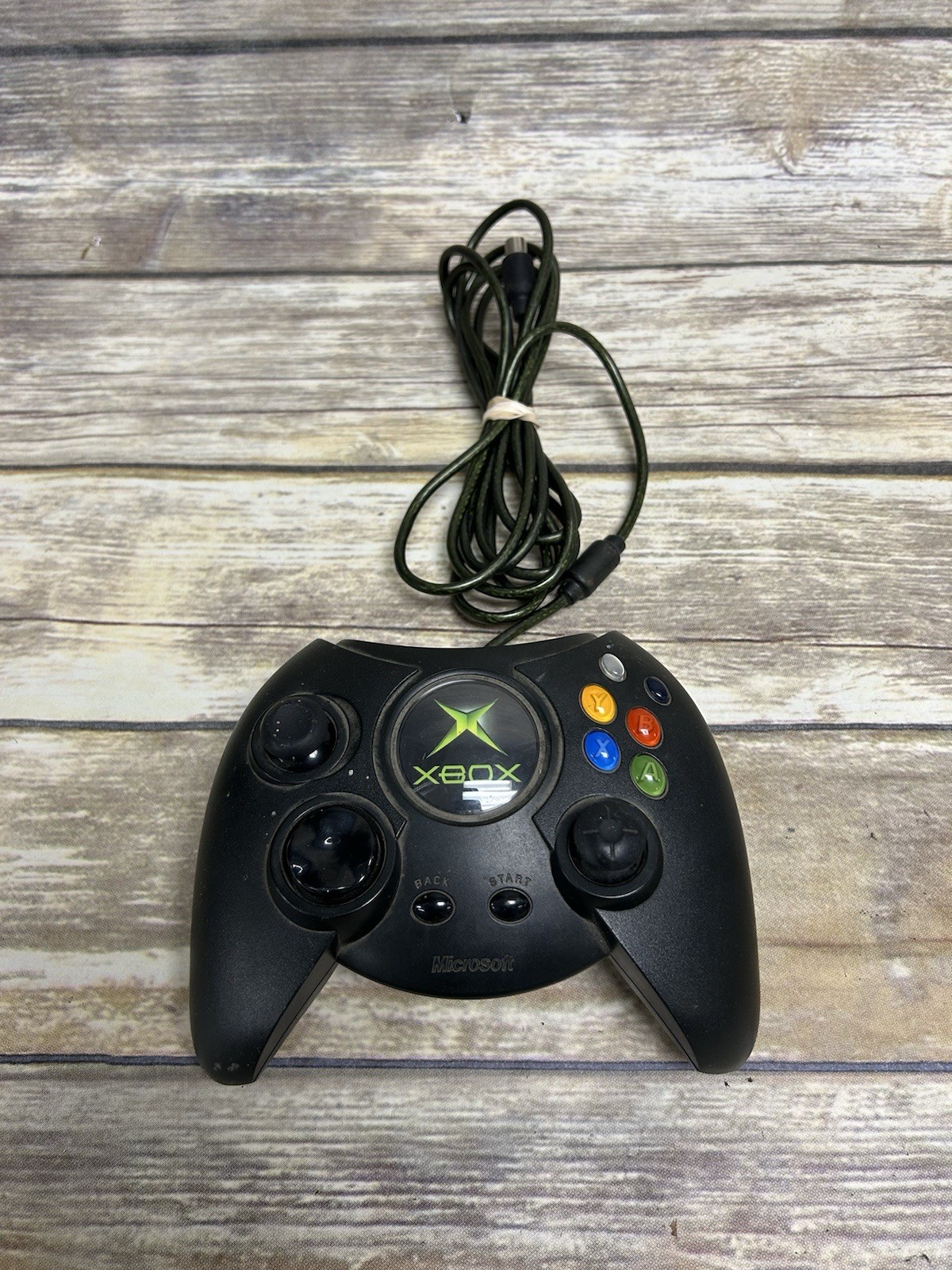 Original Xbox OEM “Duke” Black Controller NO Breakaway Cable TESTED X08-17160