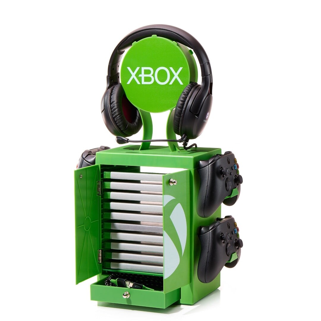 Numskull Official Xbox ‘Green Gaming Locker Controller Holder & Headset Stand