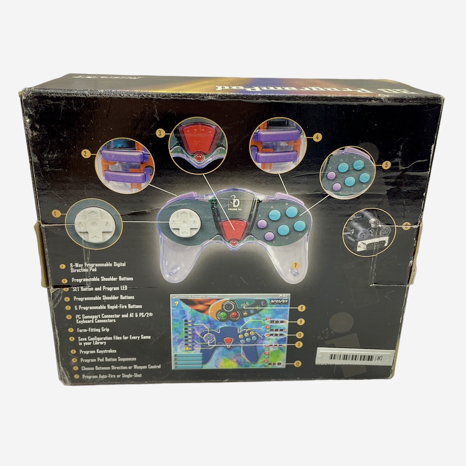 Interact 3d Program Pad Controller 1997 in box with disks and instructions