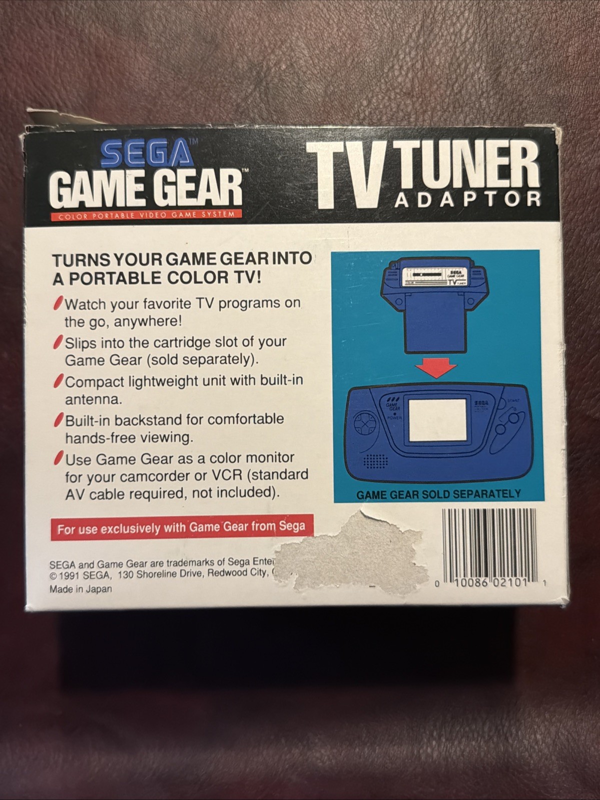 Sega Game Gear TV Tuner MK-2101 With Box & Tray