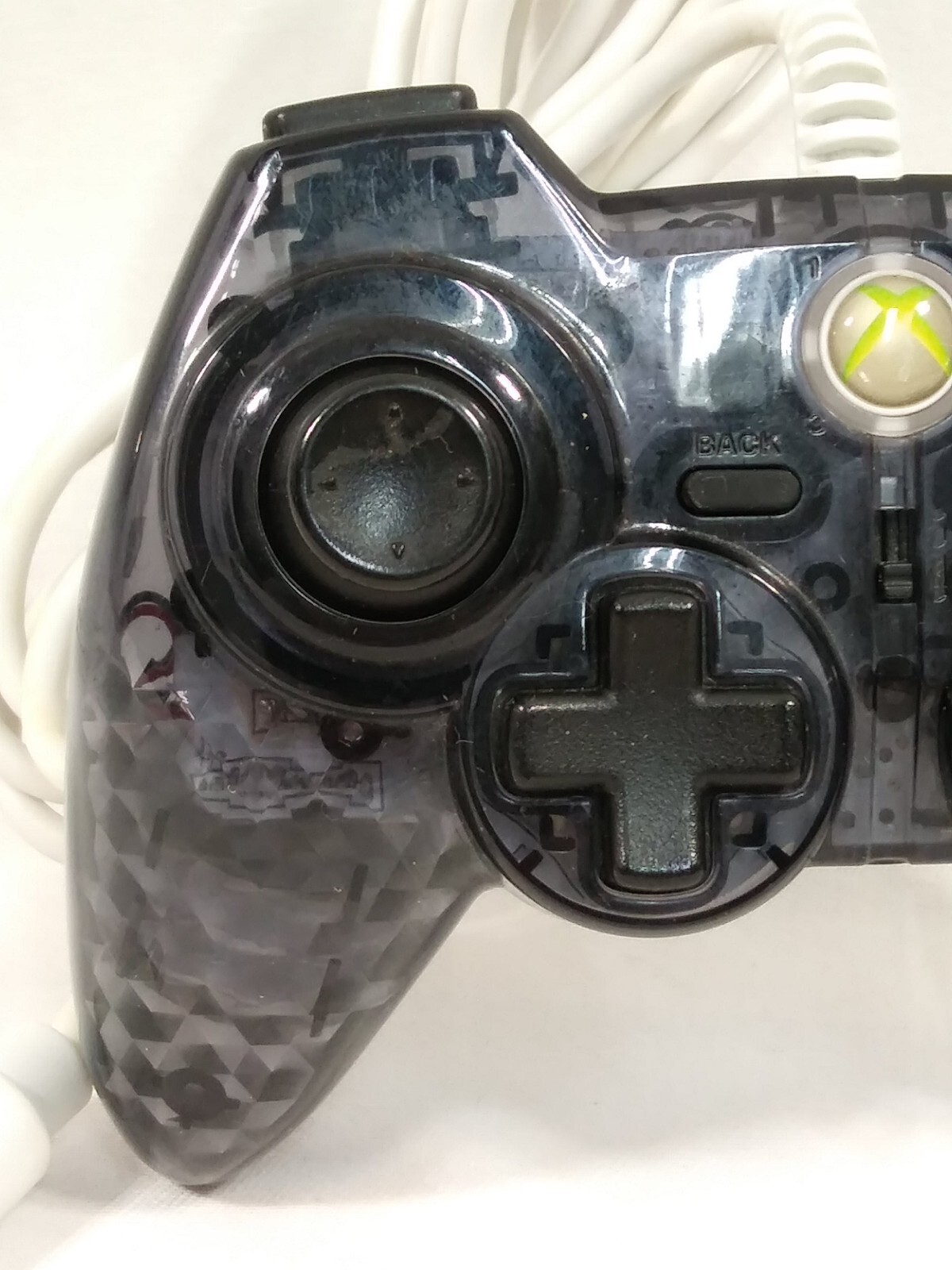 Hori Pad Gem Pad EX Xbox 360 WIRED Controller Clear Charcoal Good Condition