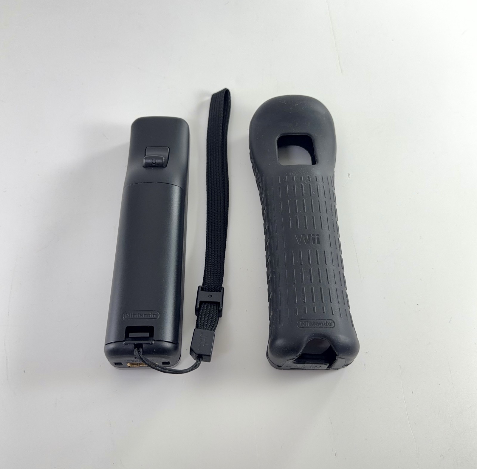 Nintendo Wii Motion Plus Remote W/ Sleeve Controller Black RVL-036 OEM •Tested