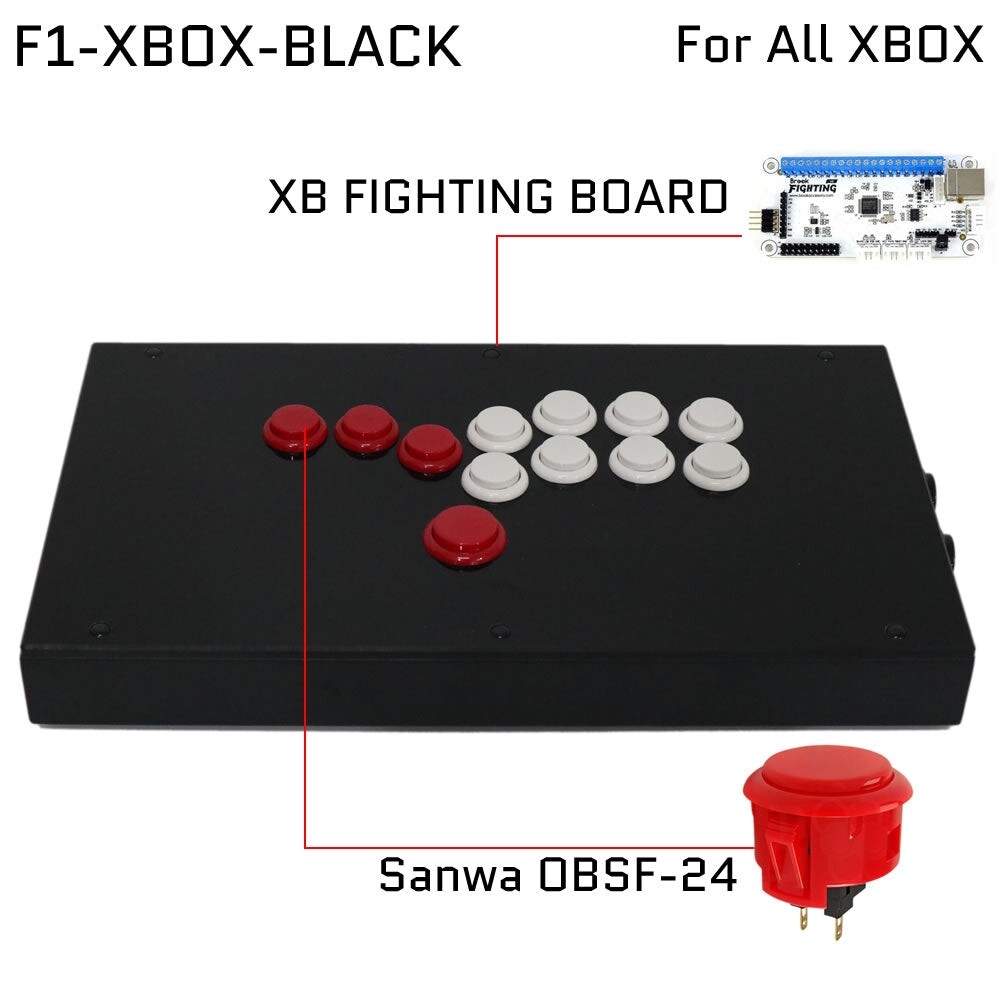 Fightbox F1 All Button Leverless Arcade Game Controller For PC/PS/Xbox/Switch