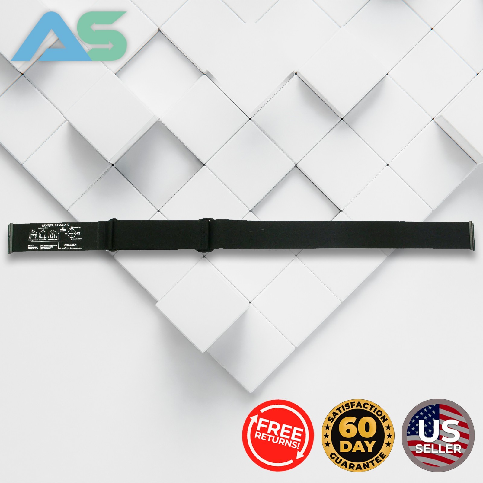 Woojer Replacement Strap for Strap 3 Haptic VR/Gaming Device | Black WJRS3-101