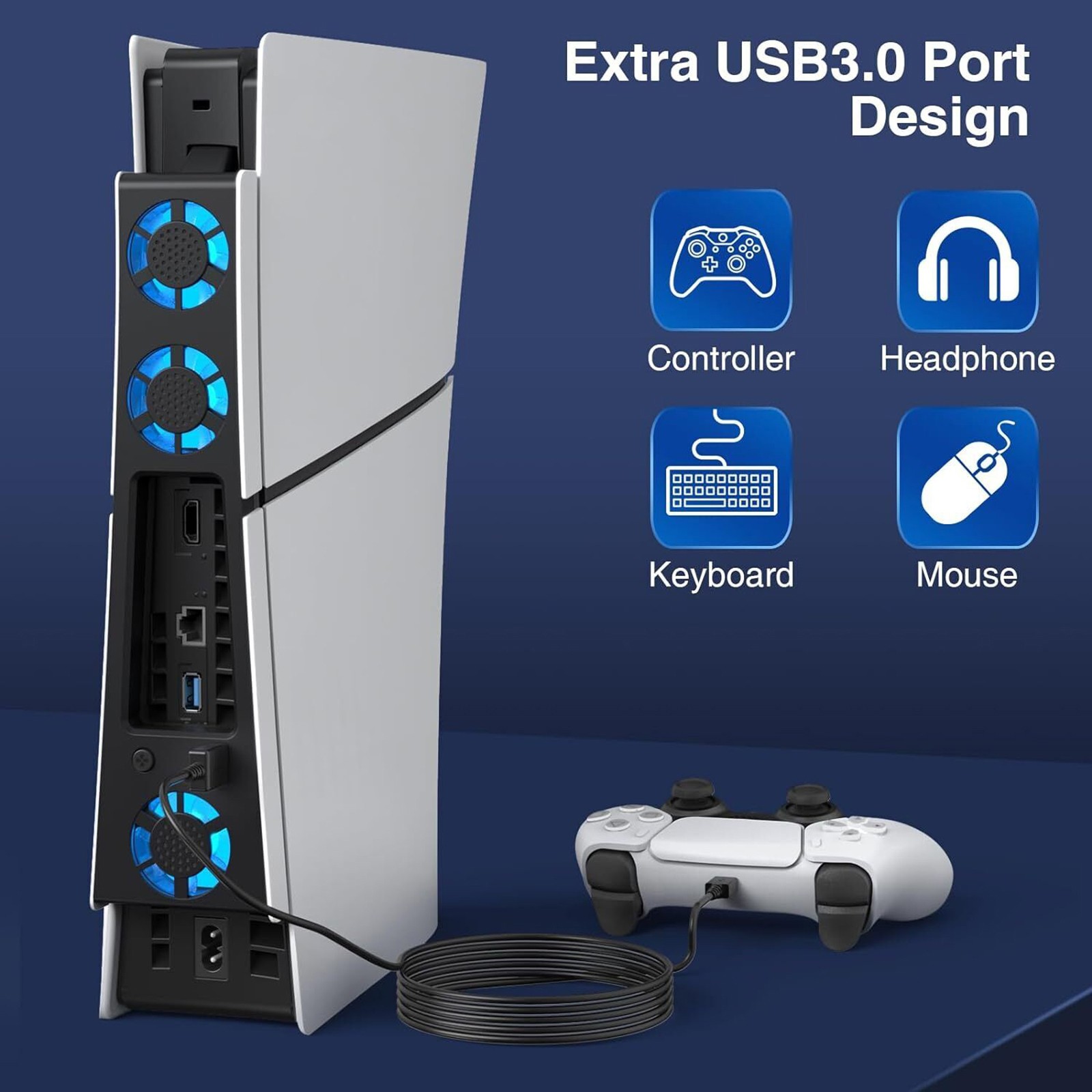 External 5500RPM Console Host Cooling Fan Cooler For Sony PlayStation 5 Slim