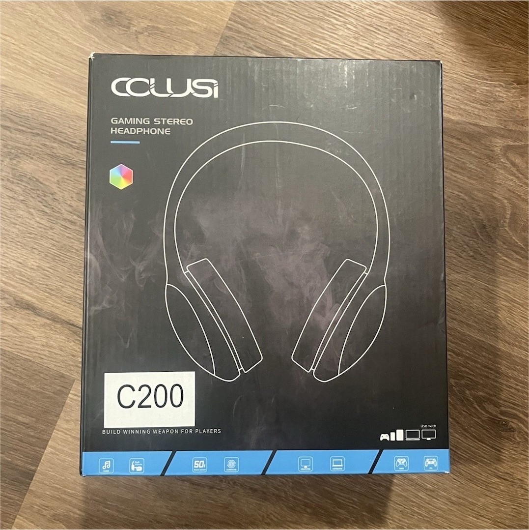 CCLUSI C200 Gaming Stereo Headset LED Adjustable Headband Mic USB 3.5mm