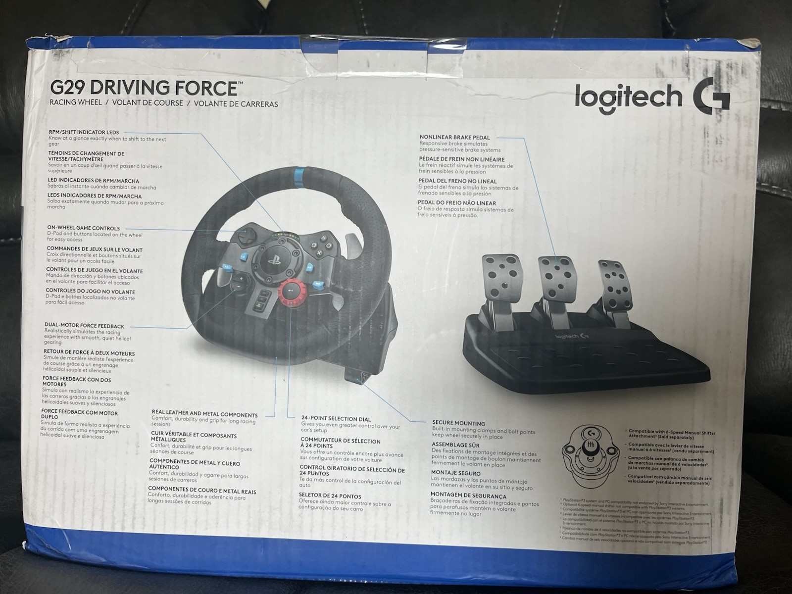 Logitech G29 Driving Force Racing Wheel and Pedals for PlayStation 5 4 3 Wired
