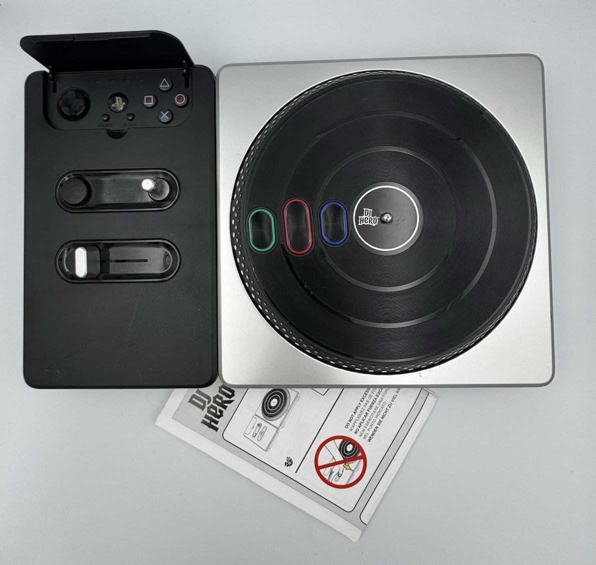 DJ Hero Wireless Turntable Controller PS2 PS3 Activision Tested w/ Manual