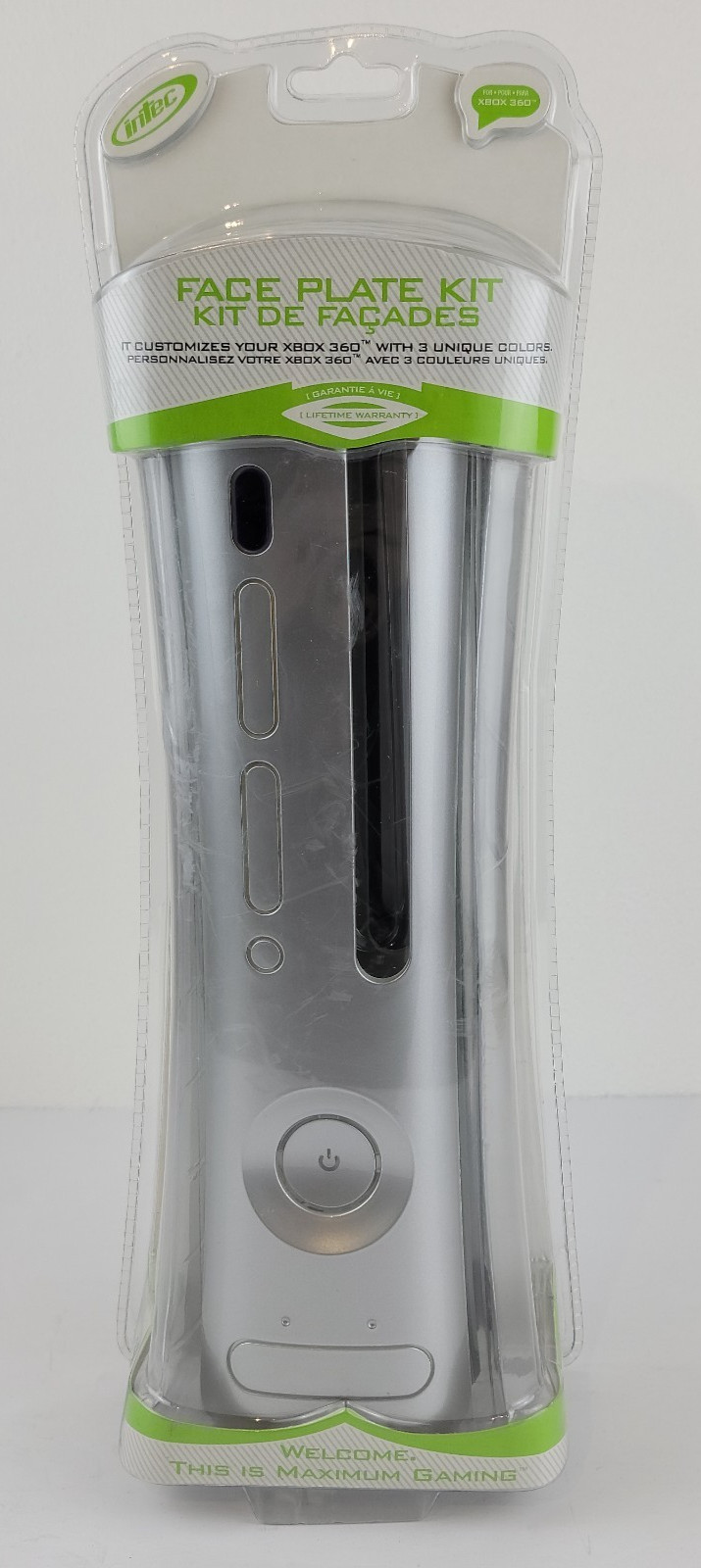 Xbox 360 Face Plate Kit 3 Unique Colors Jet Black Silver Charcoal Grey NEW Intec