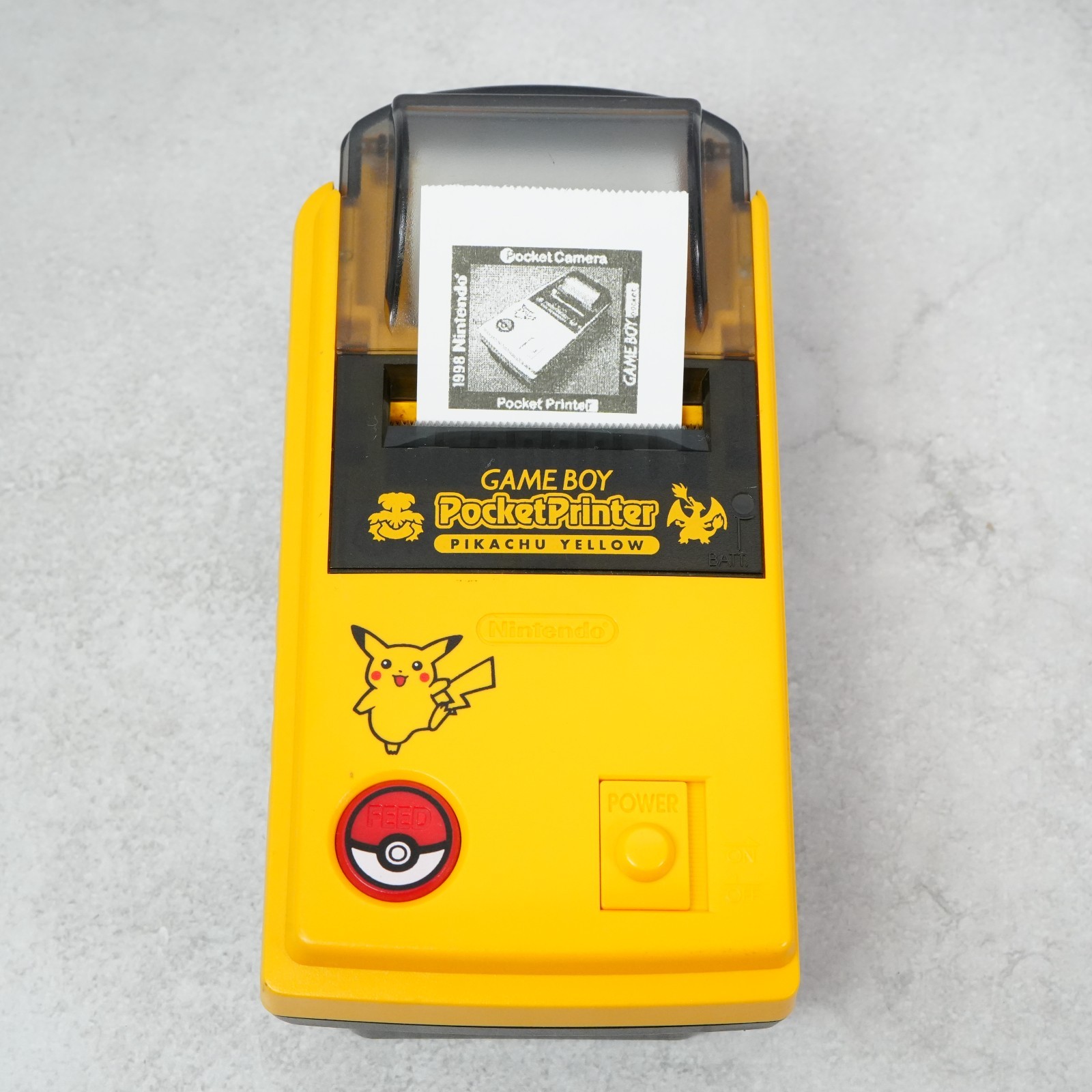 Nintendo GameBoy Pocket Printer Pikachu Yellow MGB-007 Link Cable Set TESTED