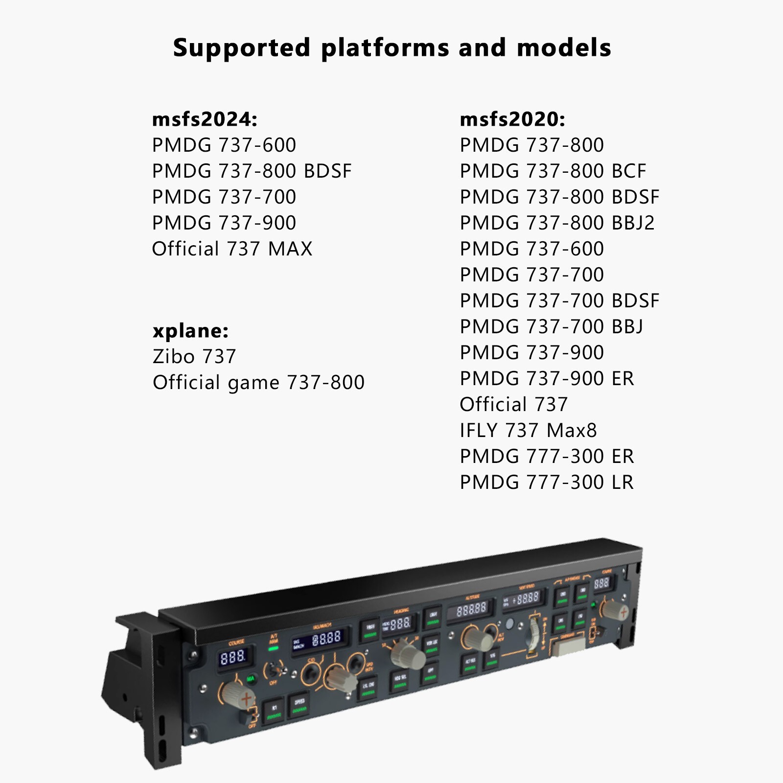 WINWING PAP3 Flight Simplayer MCP Control Panel Simulator FOR PMDG 737/ZIBO iFNe