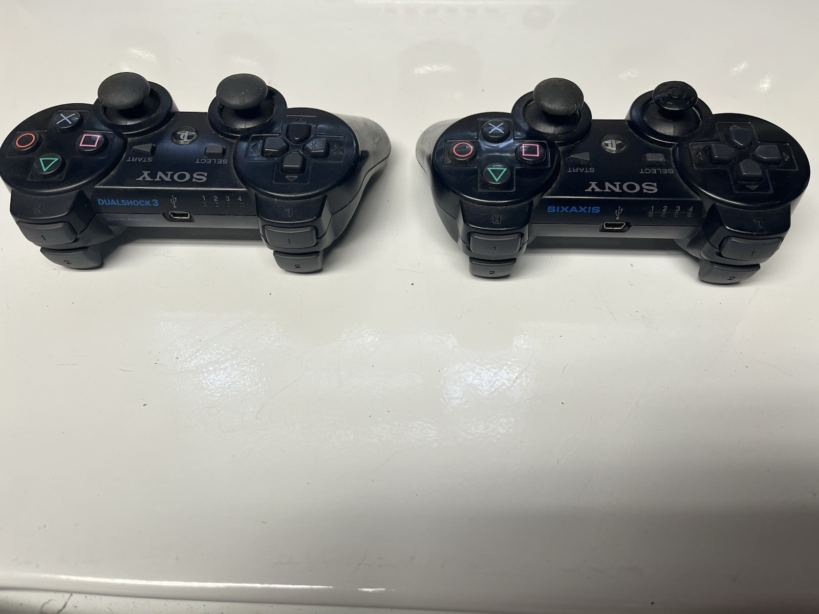 Sony PS3 DualShock 3 Wireless Controller Black OEM Untested X2 CECHZC1U CECHZC2U