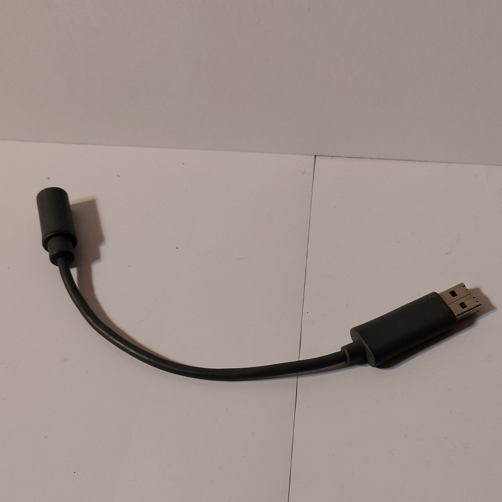 Black USB Breakaway Adapter Cable 1 ft for Microsoft Xbox 360 Console