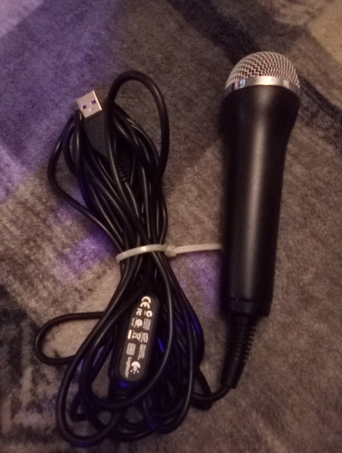 Genuine Rock Band 🎤 Black & Silver Logitech USB Microphone ICES-003