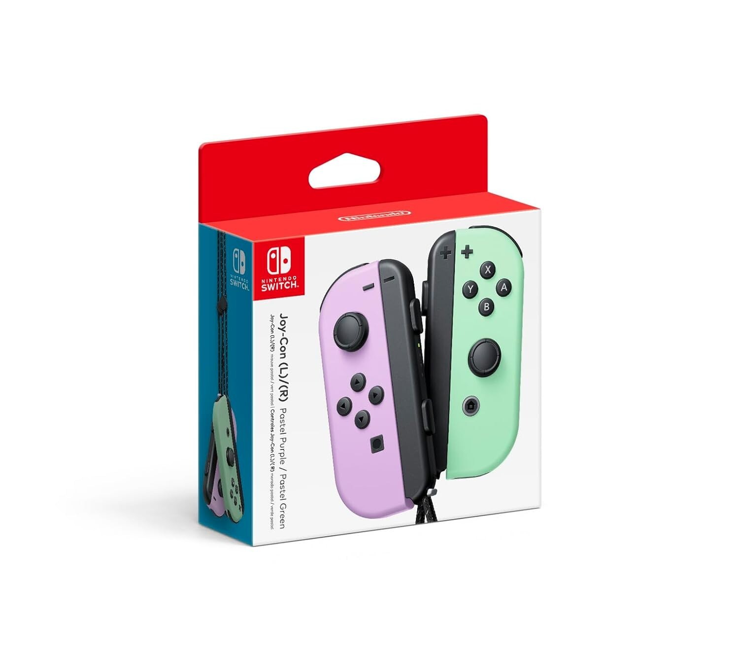 Nintendo Switch Joy-Con Controller – Pastel Purple (-) (L) / Pastel Green (+)(R)
