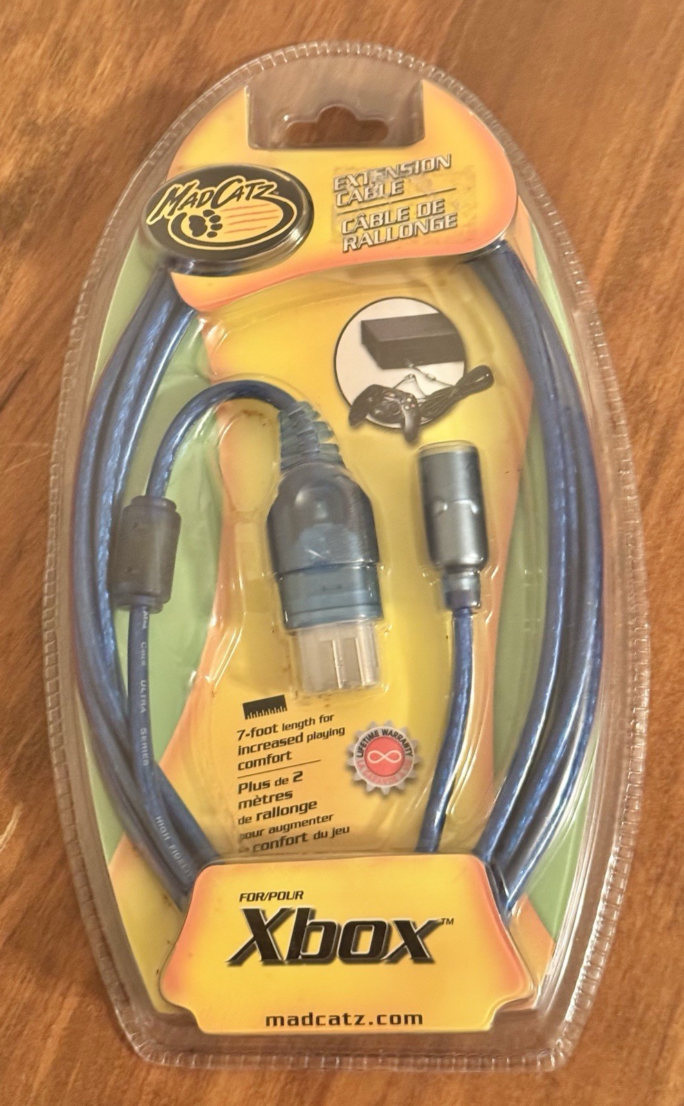 Mad Catz 7 Ft. Controller Extension Cable for Original Xbox *New in Package*