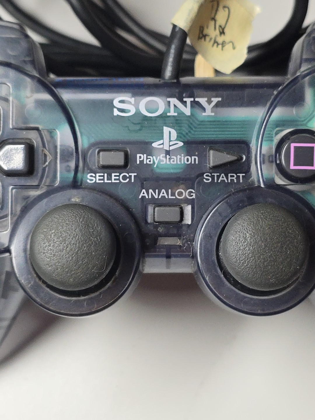 Smoke Clear Dual Shock 2 Controller Sony PlayStation 2 PS2 – Read Description