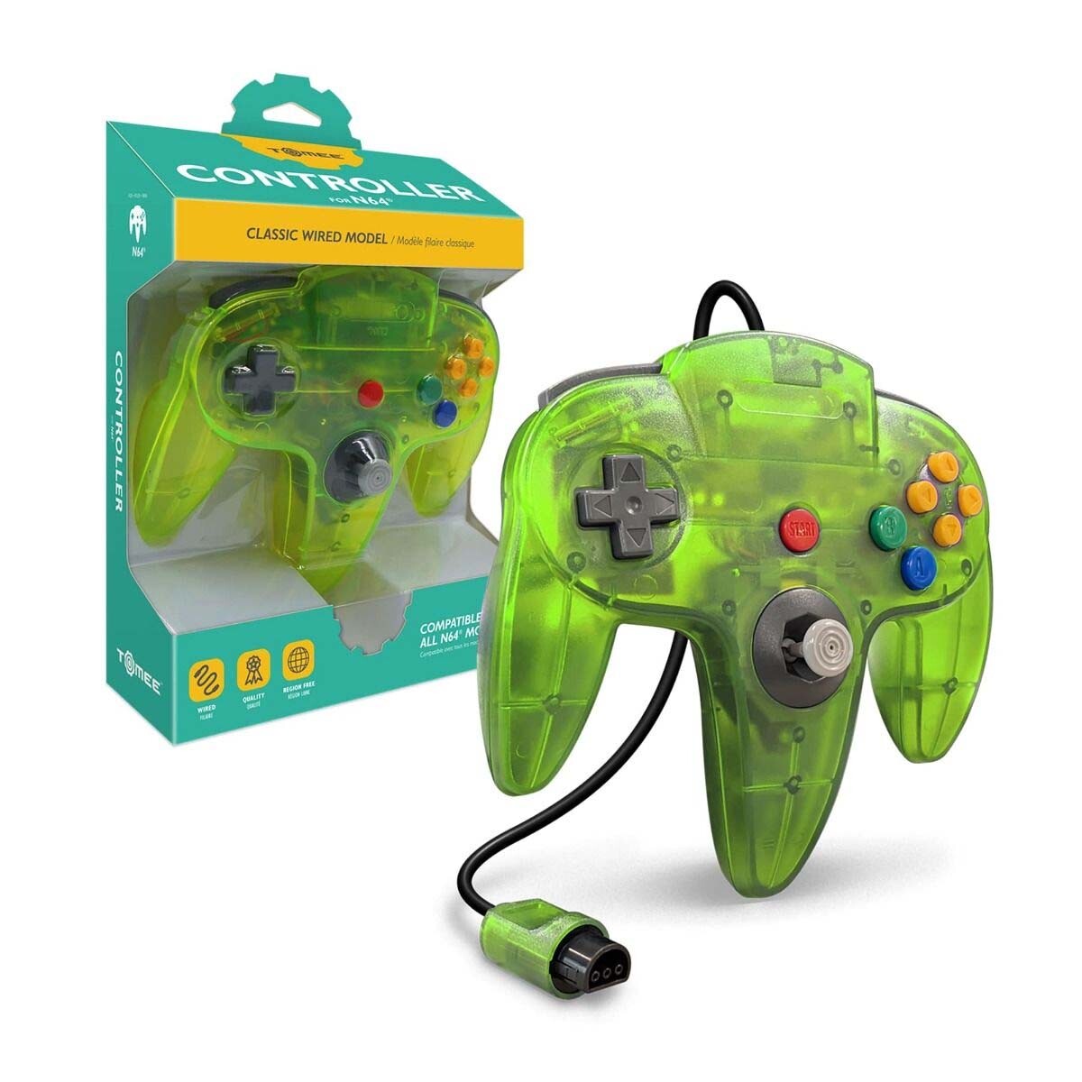 Tomee Controller for N64(Gold/Gray/Yellow/Red/Green/Black/Blue/Turquoise/Purple)