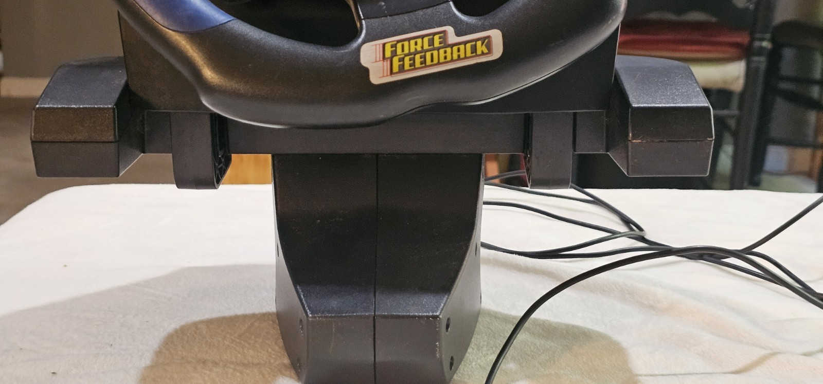Logitech Driving Force Feedback Racing Steering Wheel and foot pedal UNTESTED