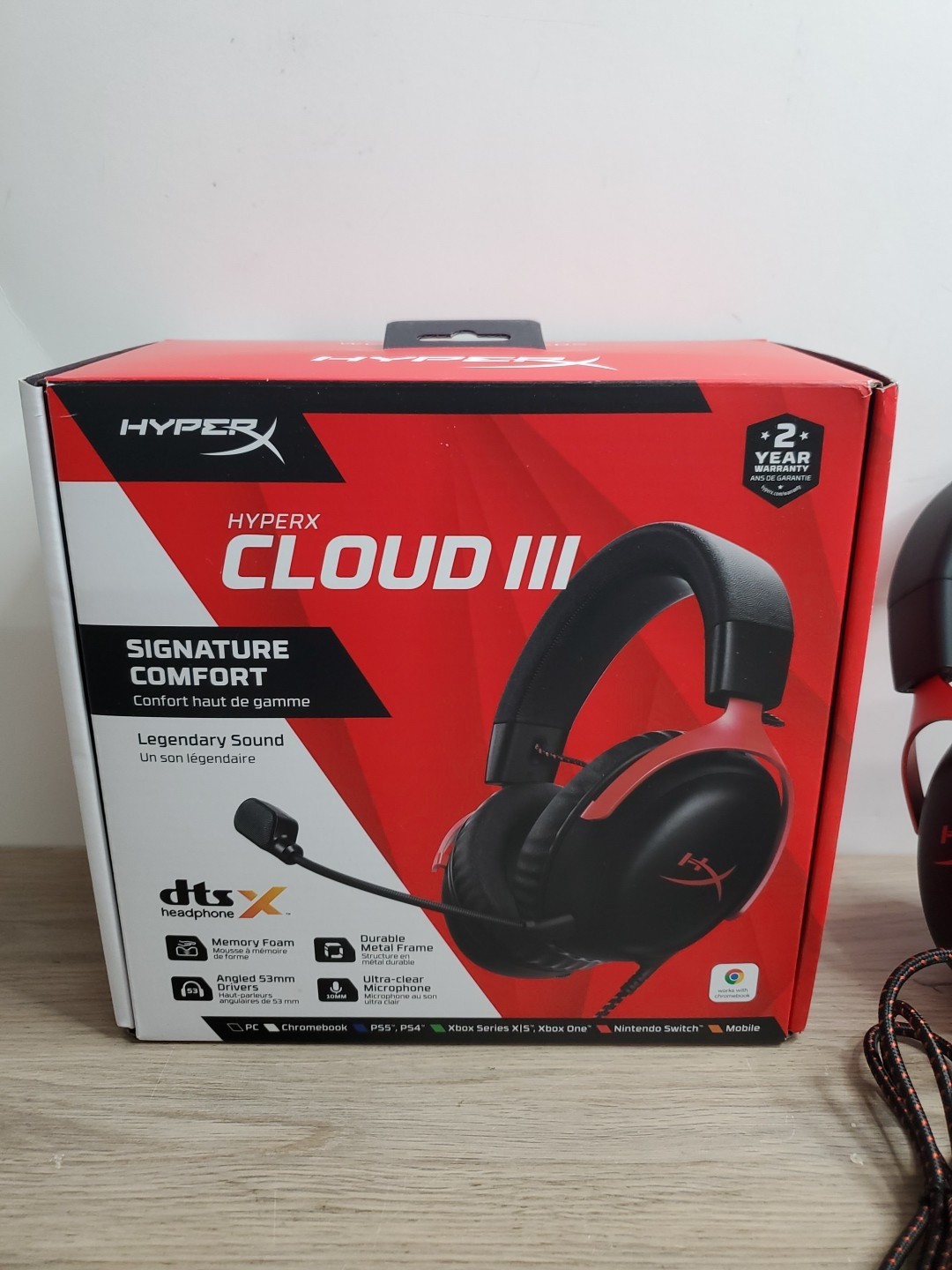 HyperX Cloud III Wireless – Gaming Headset for PC, PS5, PS4, Black