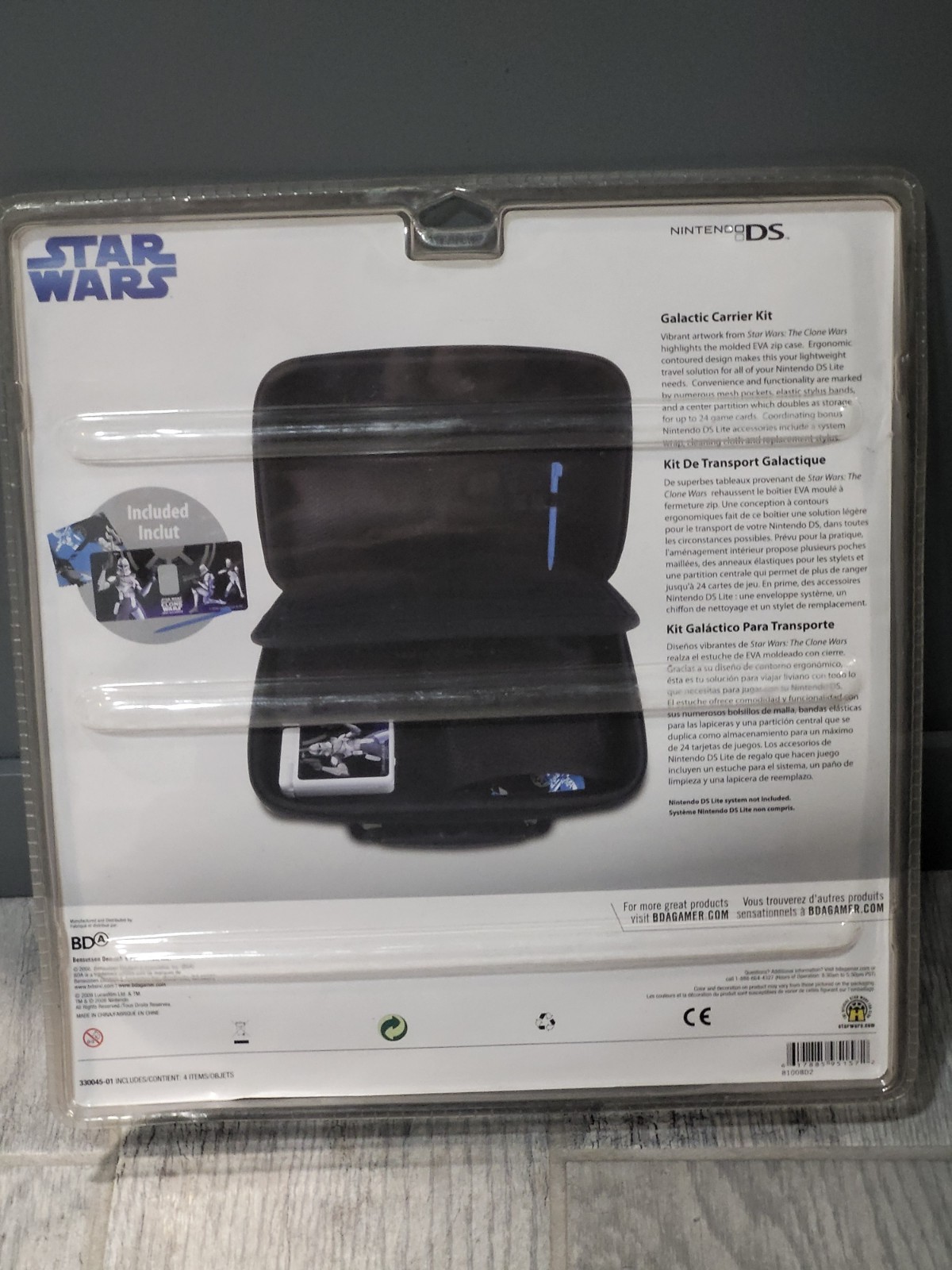 STAR WARS CLONE WARS STORM TROPPERS LARGE CARRYING CASE FOR NINTENDO DS LITE