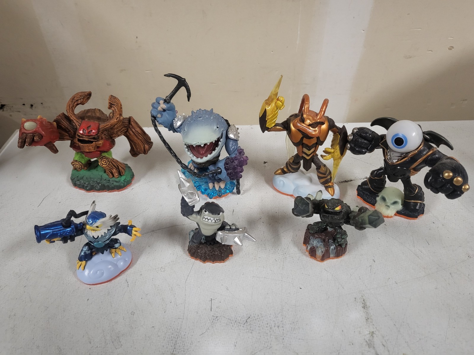 7 Skylanders Giants Lot Thumpback Swarm Tree Rex Eye Brawl Jet Vac Terrafin Etc