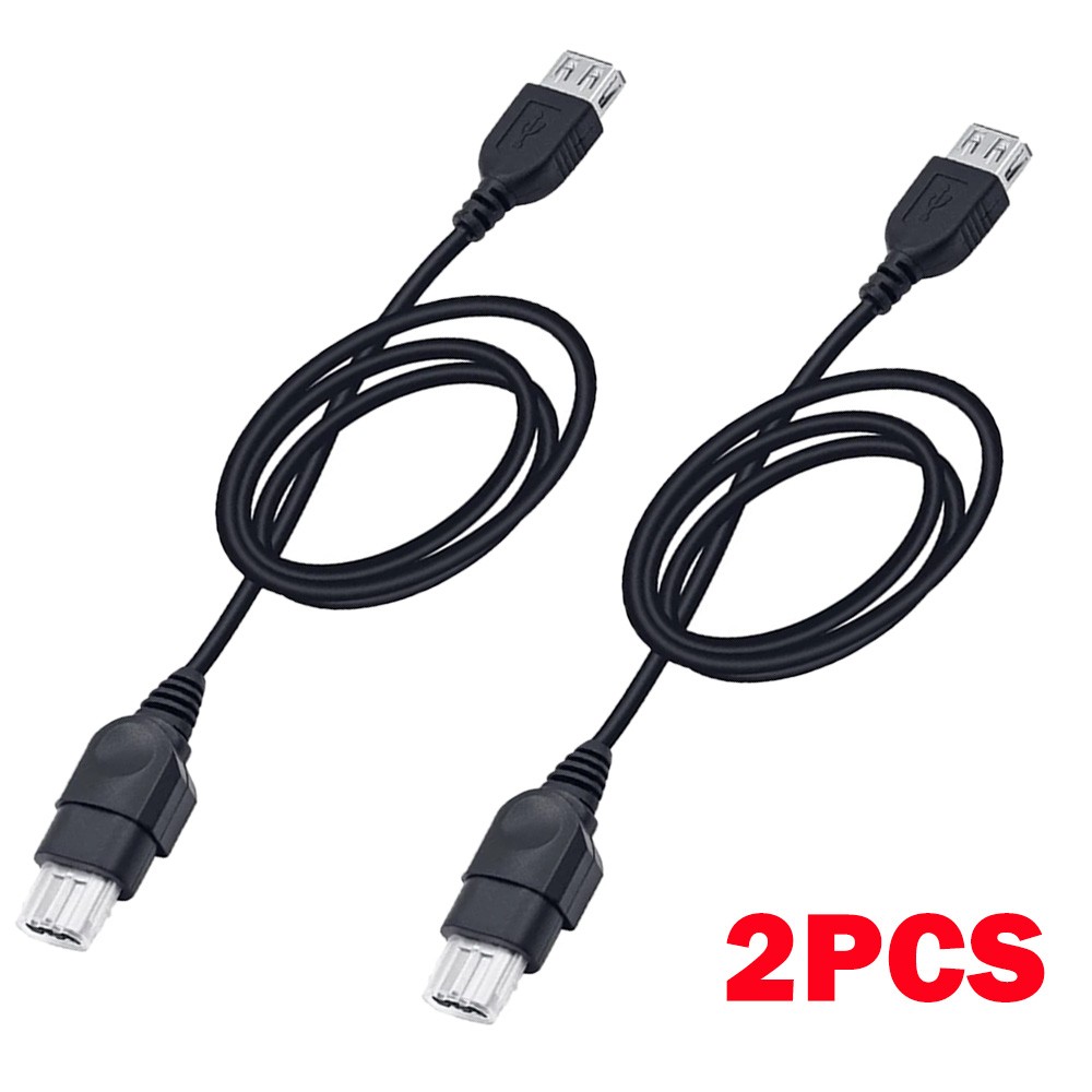 2Pcs 2.3ft PC Female USB To For Xbox Console Converter Cable Plug & Play NEW
