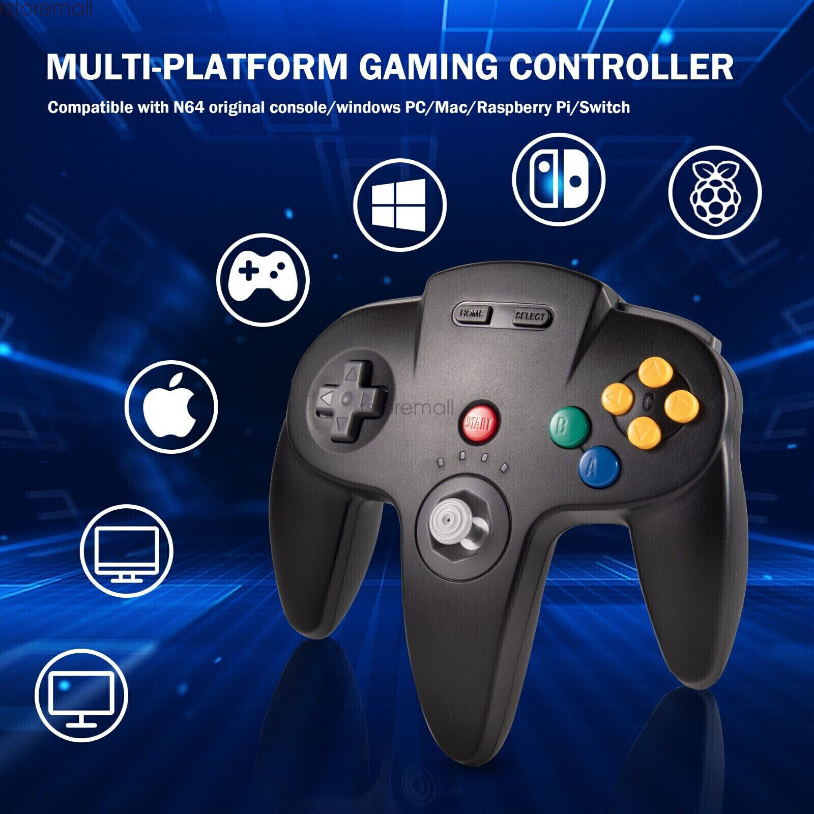 Wireless Controller for Nintendo 64 N64 Console /PC Windows Switch w/ Rumble Pak