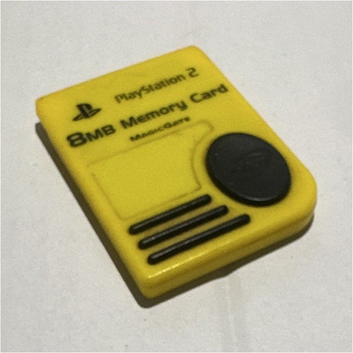 PlayStation 2 8MB Memory Card Yellow/Black Console-Specific Proprietary