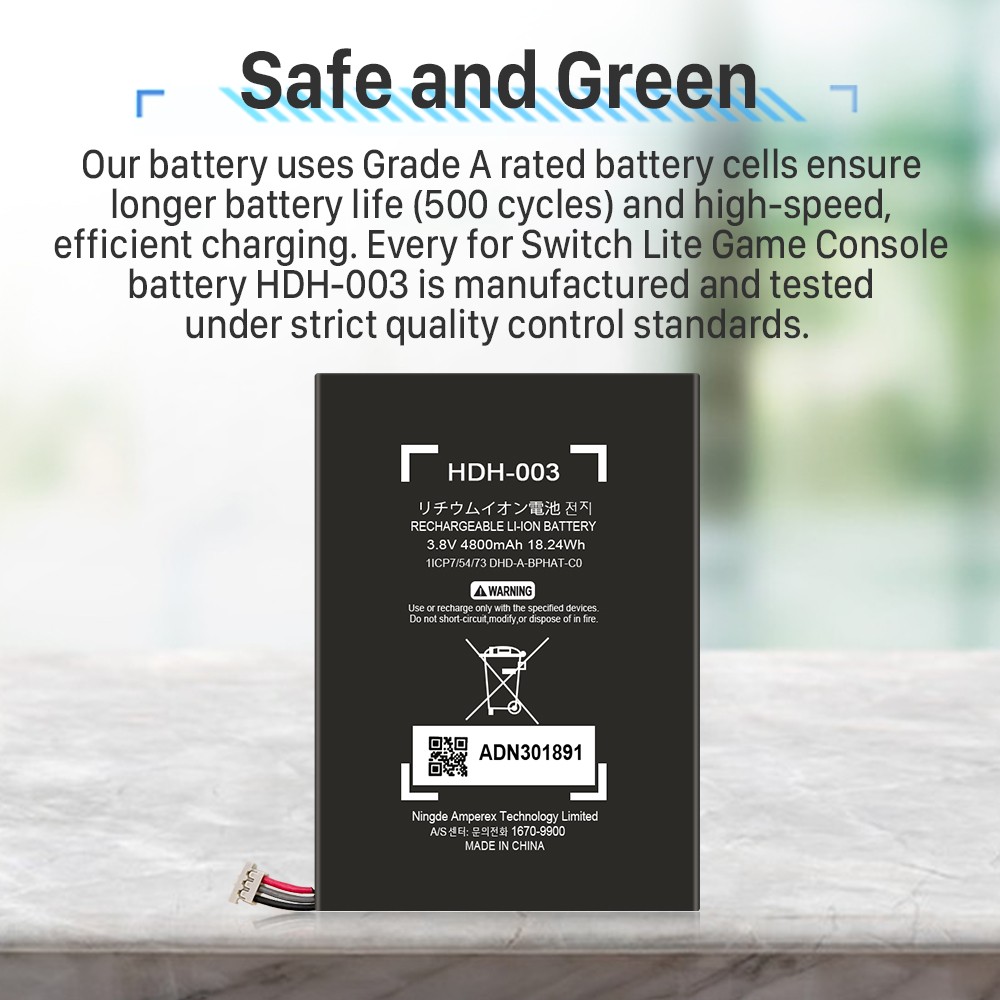 Replacement Battery HDH-003 For Nintendo Switch Lite HDH-001 Li-ion battery USA