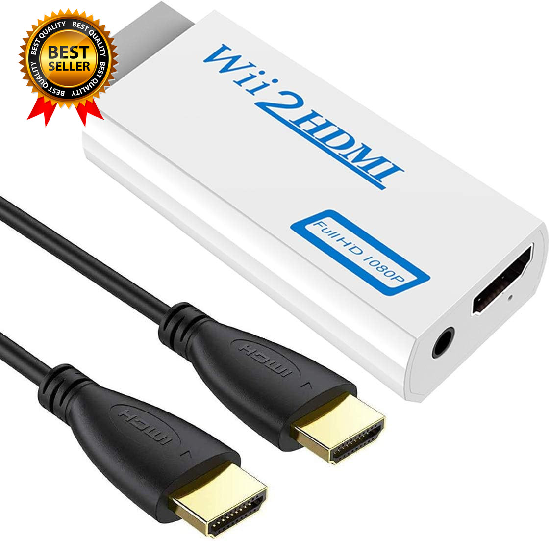 Wii to HDMI Adapter Converter with 3.5Mm Audio Jack & 1080P 720P HDMI Output