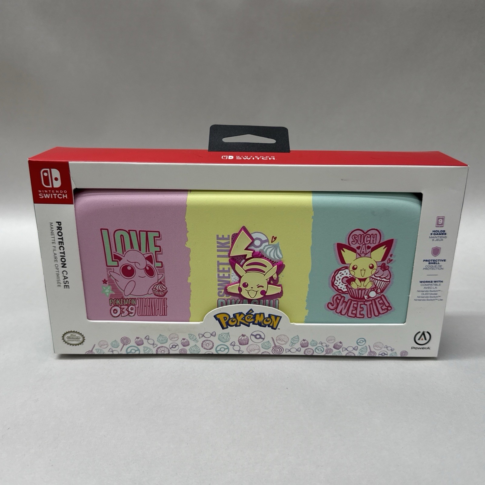 PowerA Pokemon Pastel Switch Case Kawaii Pikachu Pichu Jigglypuff Art