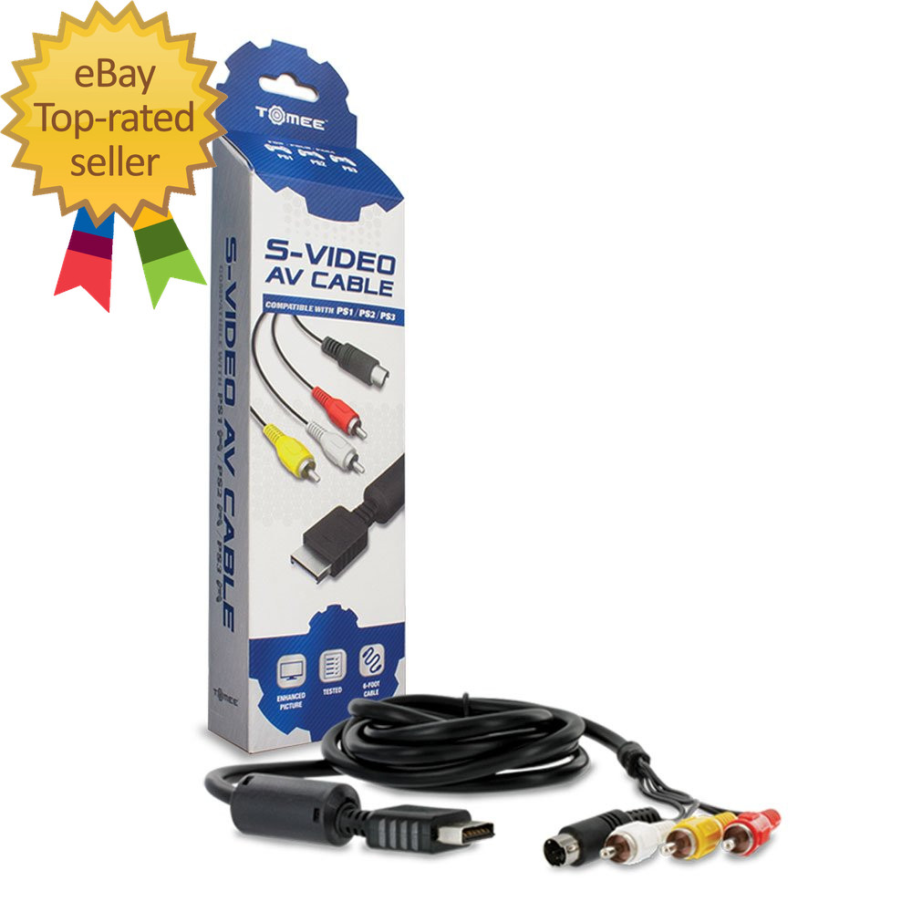 S-Video AV Cable for PS3/ PS2/ PS1, Audio Video TV Cord Compatible with Playstat