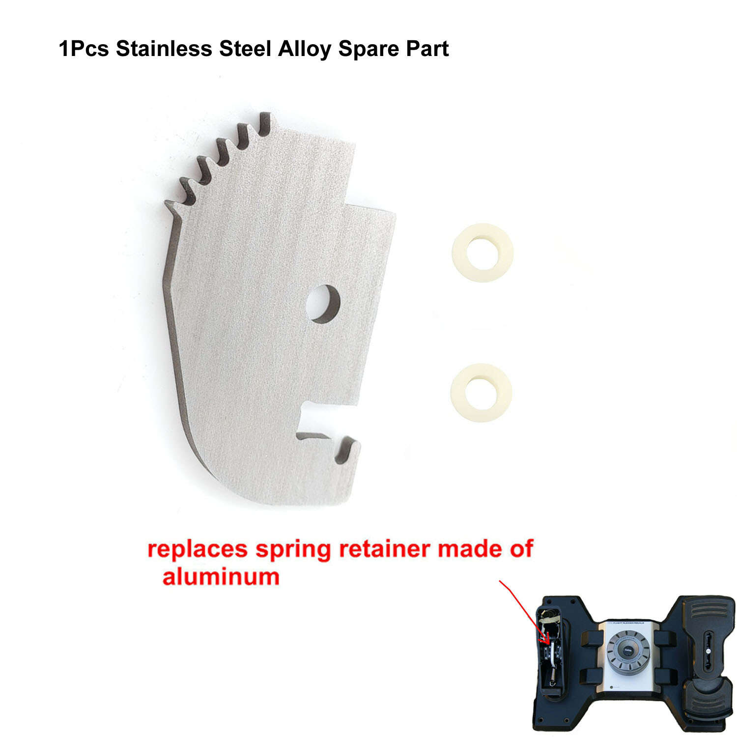 For Saitek Pro Flight Rudder Pedal Steel Alloy Spring Shooting Mount Holder Part