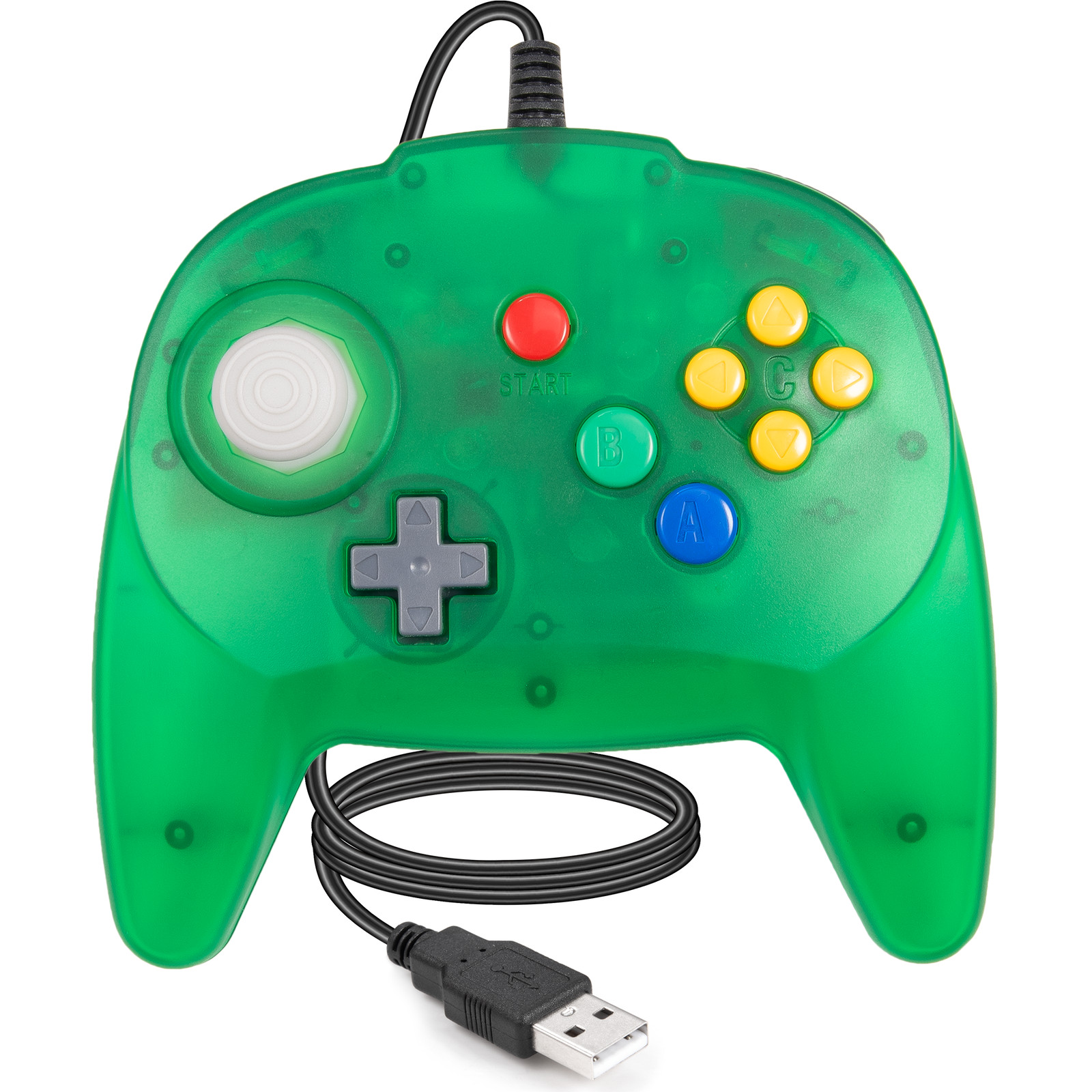 Mini N64 USB Controller Wired Upgraded Joystick for Windows PC Mac Raspberry Pi