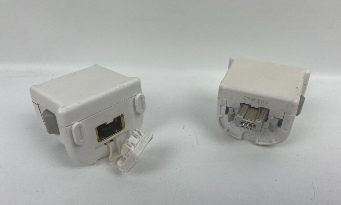 2 Official Genuine Nintendo Wii White Motion Plus Adapter OEM MotionPlus