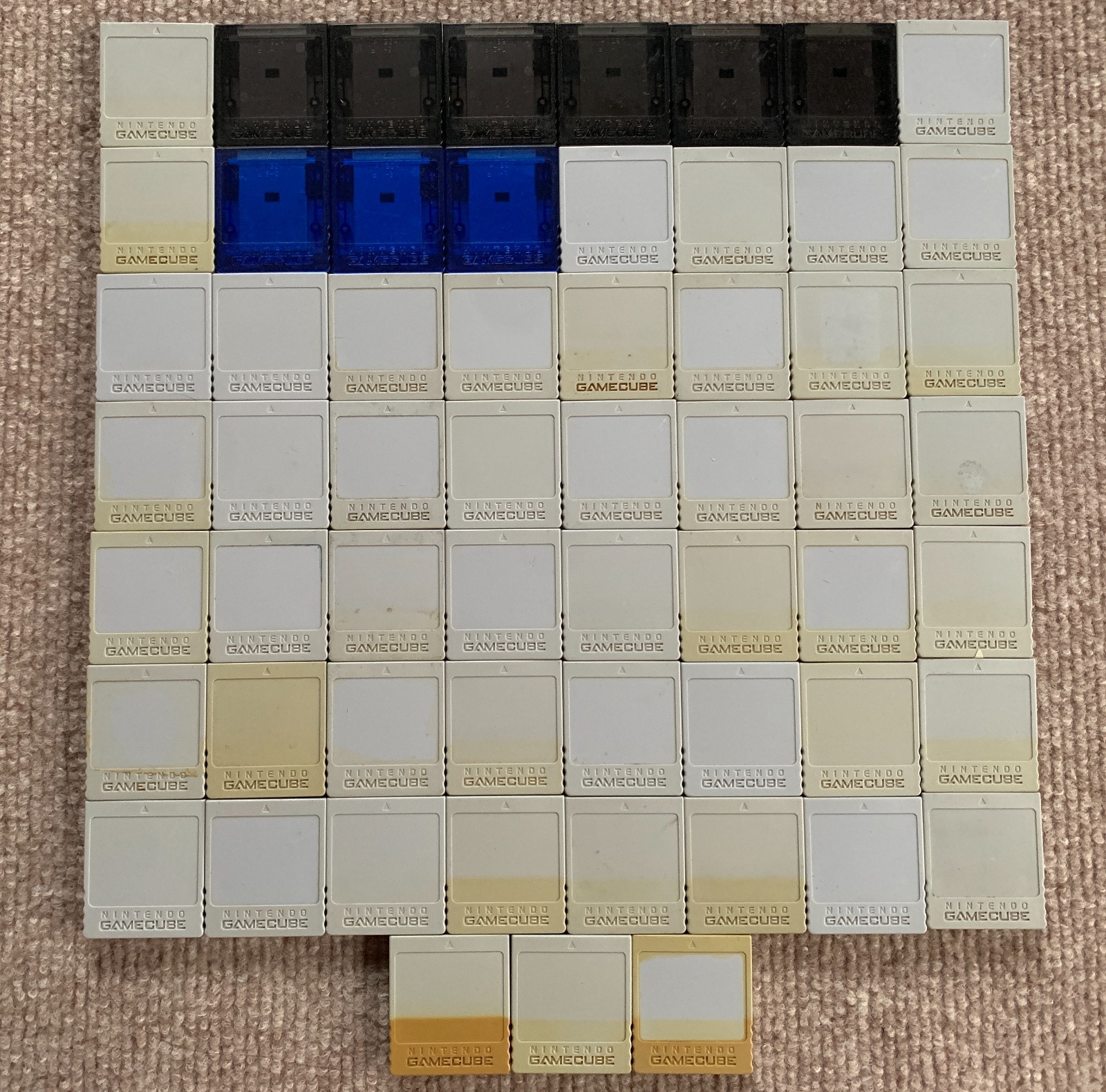 Nintendo Game Cube Memory Card 59 Blocks lot of 59 DOL-008 Tested & Work