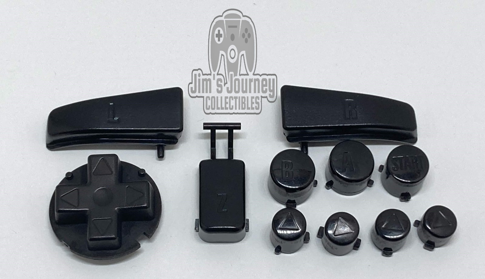 Black Nintendo 64 N64 Custom dyed Controller Buttons