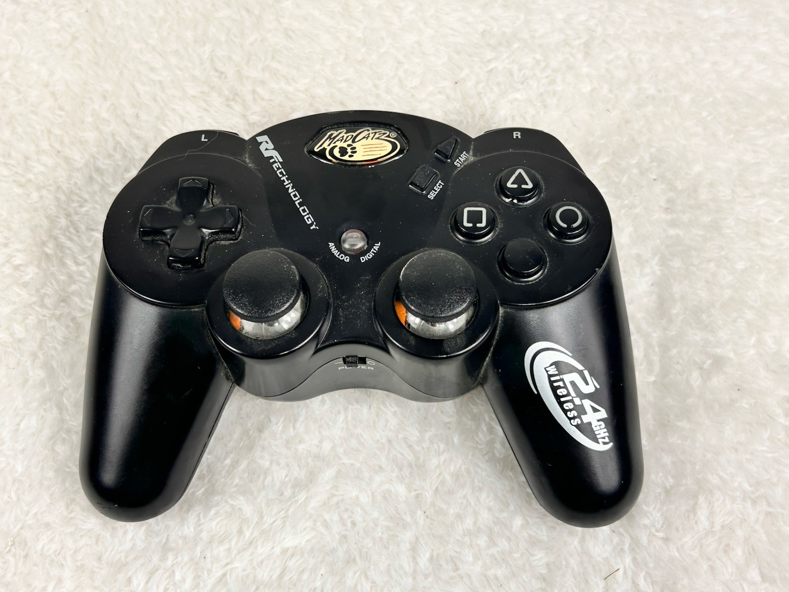 Mad Catz Lynx Black RF Technology 2.4 GHz Wireless PS2 Controller No Dongle