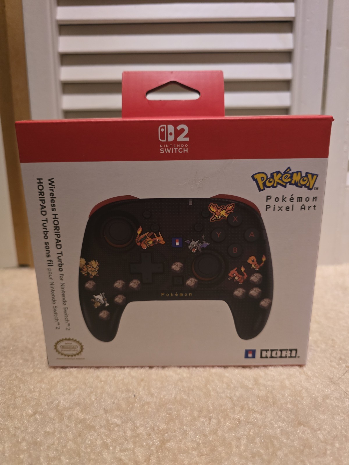 Hori Wireless HORIPAD Turbo Pokemon Red Pixel Controller