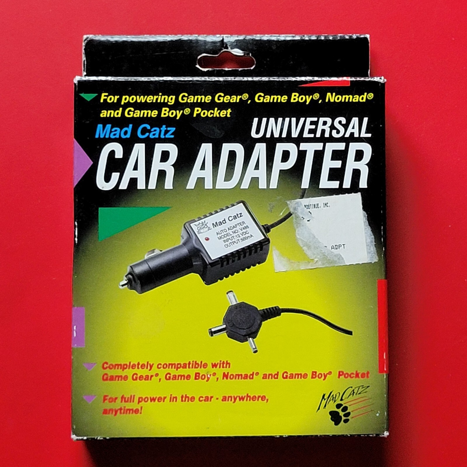 Universal Car Adapter Game Boy Original Pocket Color Game Gear Nomad Boxed Works