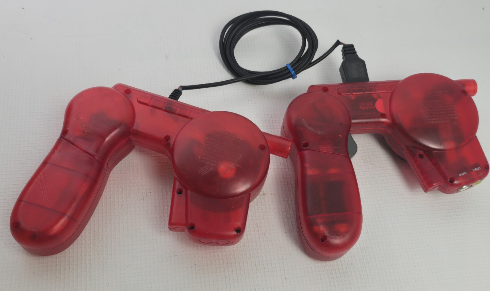 2 Protech XL 39 Transparent Red Portable Video Game Console Controller With Cord