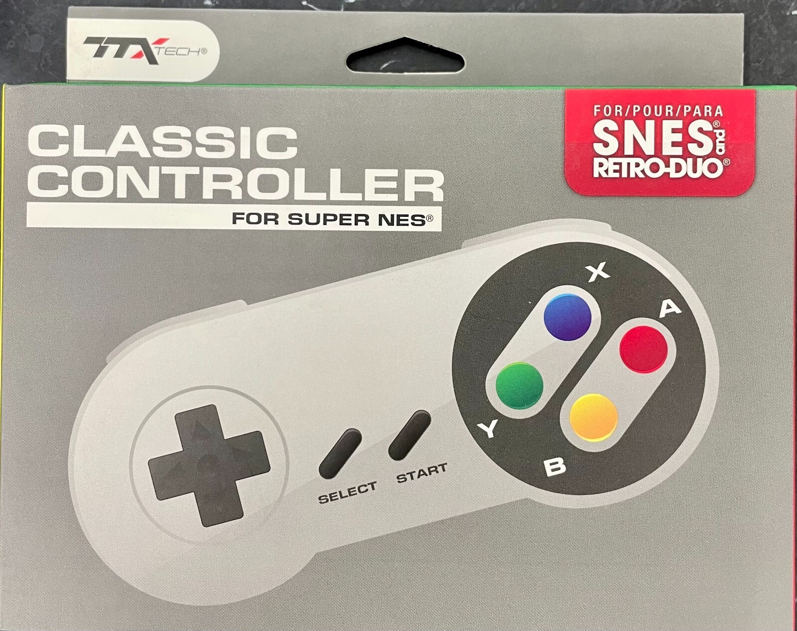 TTX Tech SNES Controller for super NES, Color button Retro- Duo