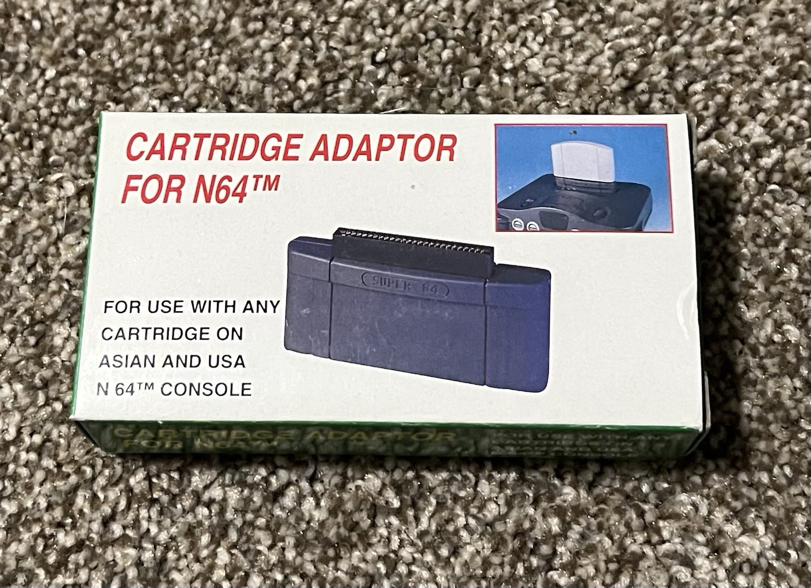 Nintendo 64 N64 Super 64 Game Adapter Converter Play NTSC JP on NTSC U/C Systems