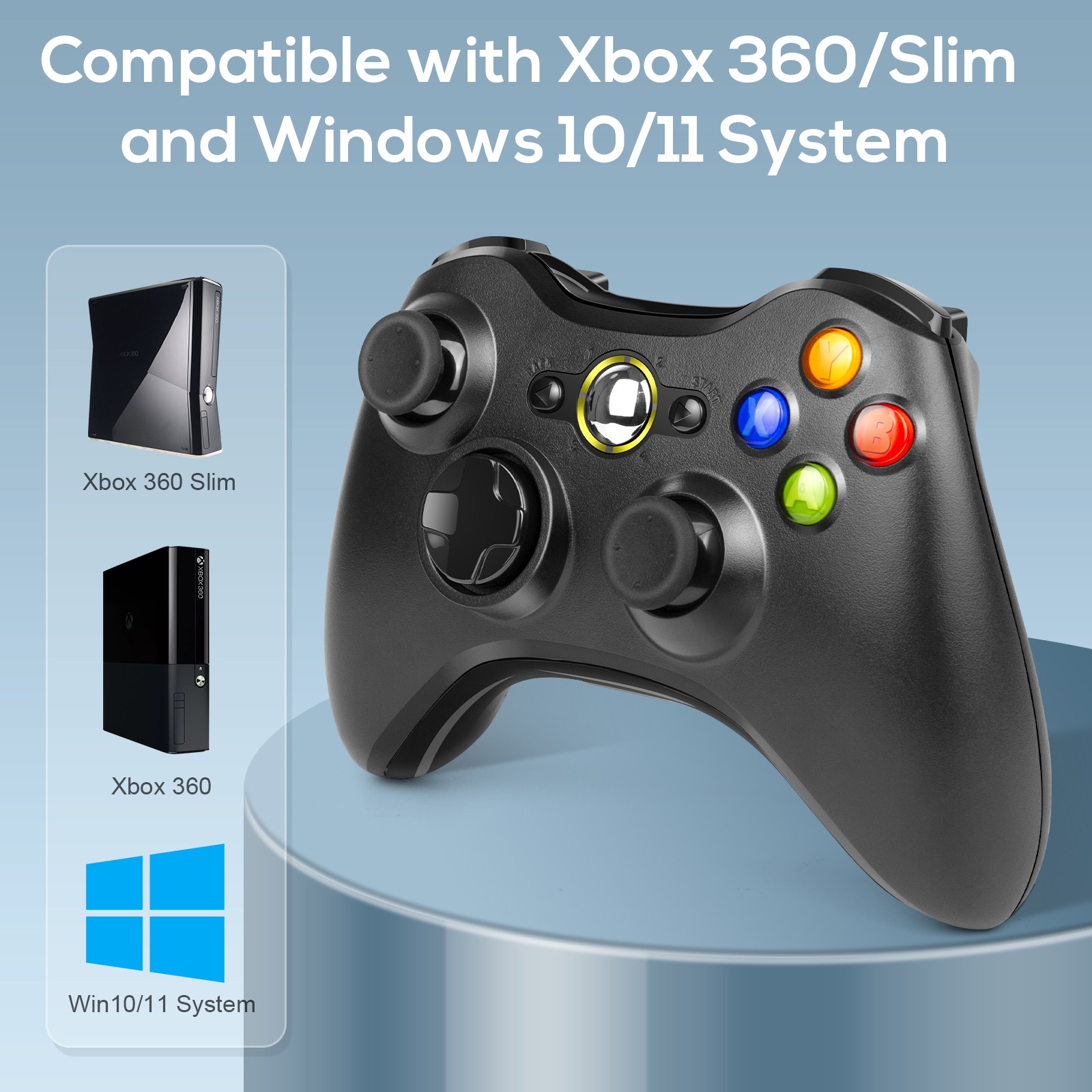 For Microsoft Xbox 360 Controller Gamepad Wireless Kabellos PC Windows 7 8 10 11