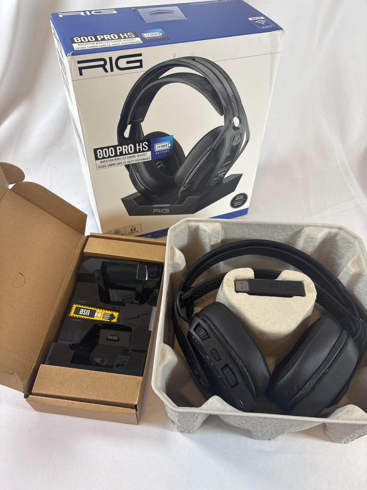 RIG 800 Pro HS Wireless Gaming Headset PS4 PS5 PC Open Box Untested