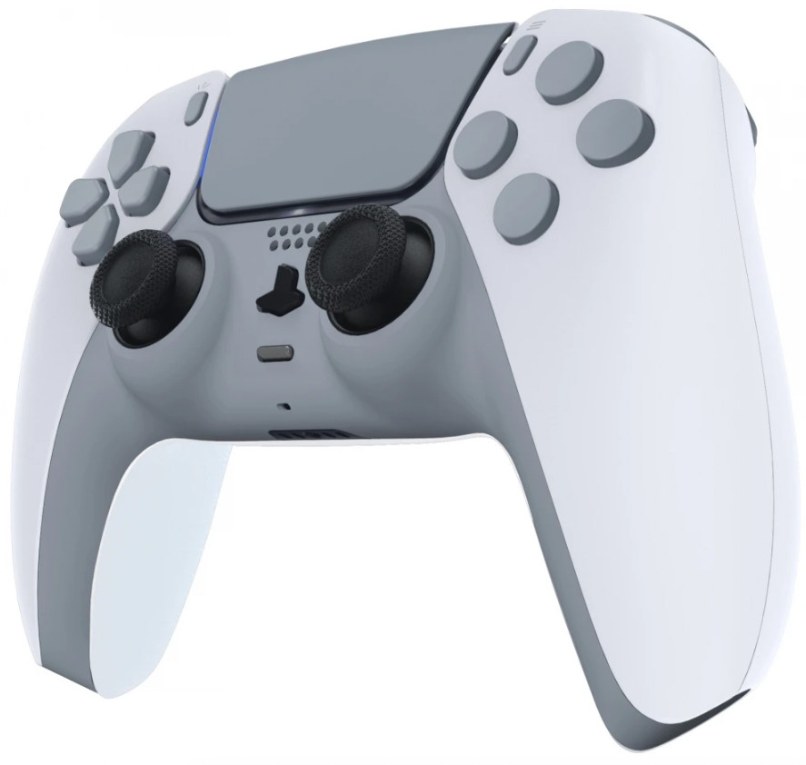 White/Gray Smart Rapid Fire Custom PRO Modded Controller compatible with PS5 FPS