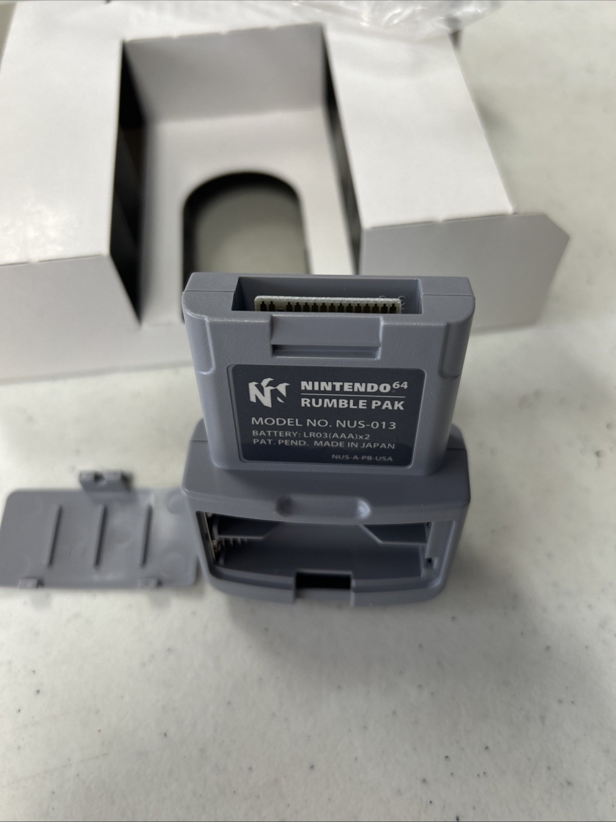 Official Nintendo 64 N64 Rumble Pak Pack Gray NUS-013 Tested Working OEM