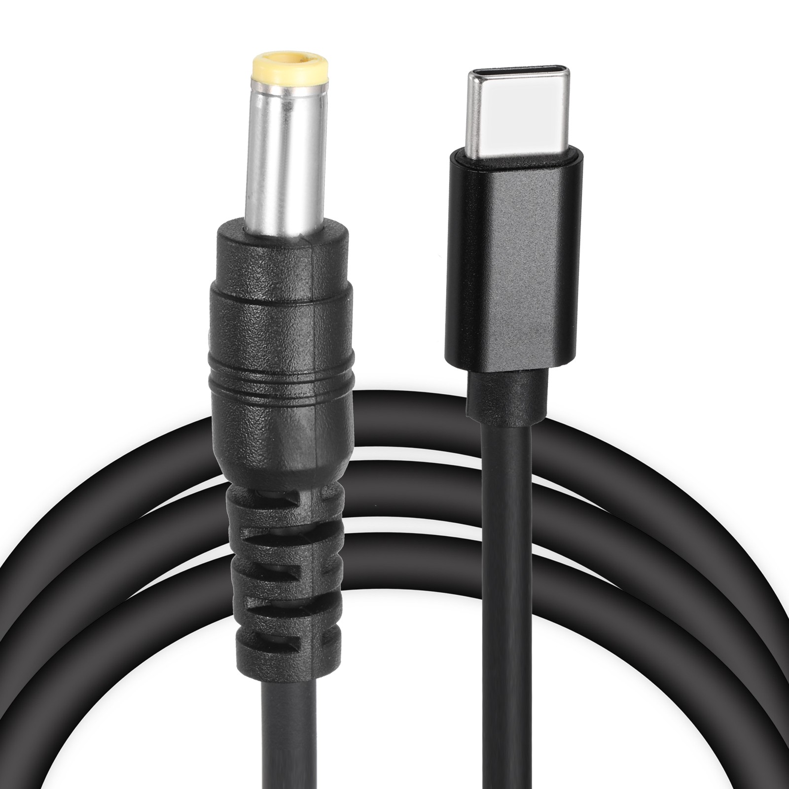 4.9FT USB C to DC PD Power Fast Charging Cable, 5.5mmx2.5mm 45W/15V(Black)